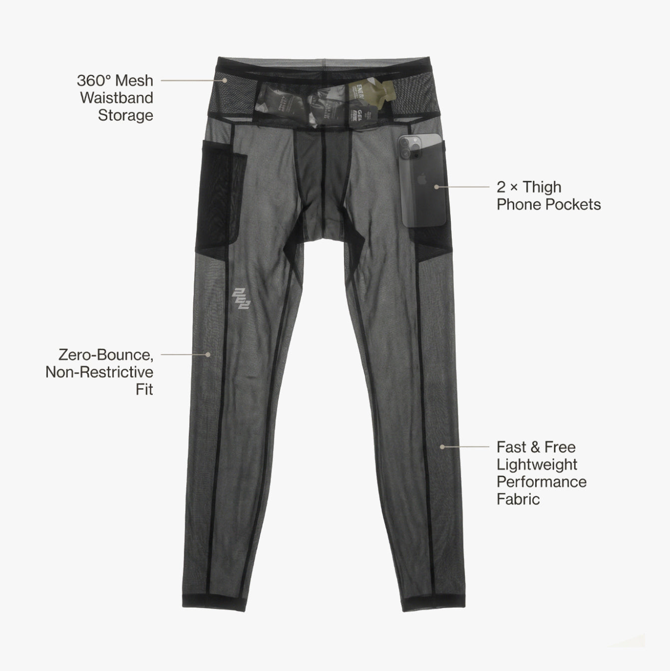 Mens Long Pocket Tights