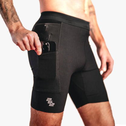 Ribbed Mesh Performance Tights